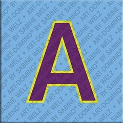 Magnet - Buchstabe A - Blau/Lila