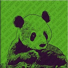 Kühlschrankmagnet mit Panda in Grün und Schwarz