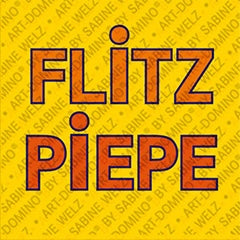 Kühlschrankmagnet mit Schriftzug Flitzpiepe