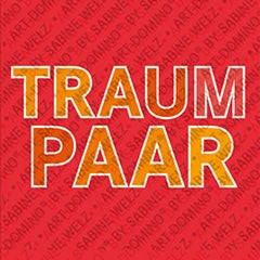 Kühlschrankmagnet mit Schriftzug Traumpaar