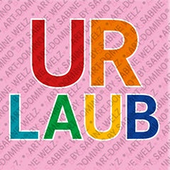 Kühlschrankmagnet mit Schriftzug Urlaub