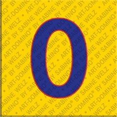 Magnet - Number 0 - Yellow/Blue