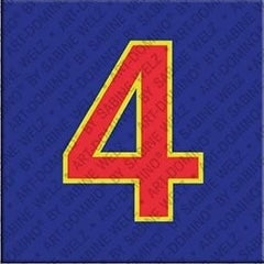 Aimant - Chiffre 4 - 2