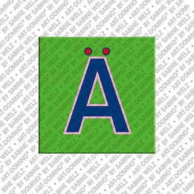Kühlschrankmagnet mit dem Buchstaben Ä in Grün