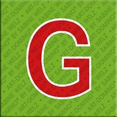 Magnet - Buchstabe G - Grün/Rot