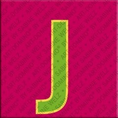 Magnet - Buchstabe J - Rot/Grün