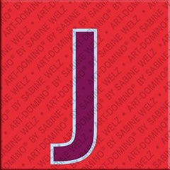 Magnet - Buchstabe J - Rot/Lila