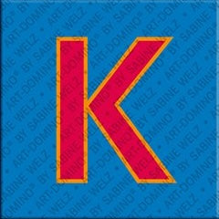 Magnet - Buchstabe K - Blau/Rot