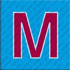 Magnet - Buchstabe M - Blau/Rot