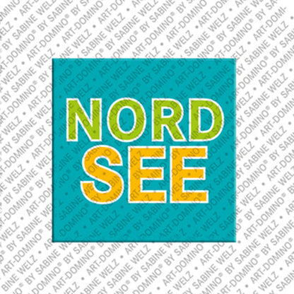 Pop Art Magnet mit Schriftzug Nordsee
