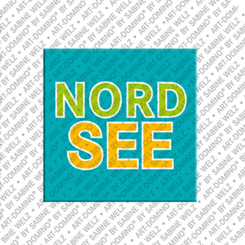 Pop Art Magnet mit Schriftzug Nordsee