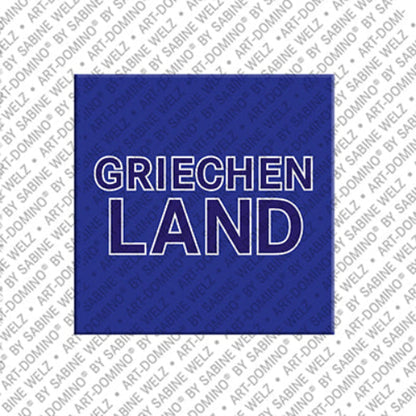 Pop Art Magnet mit Schriftzug Griechenland