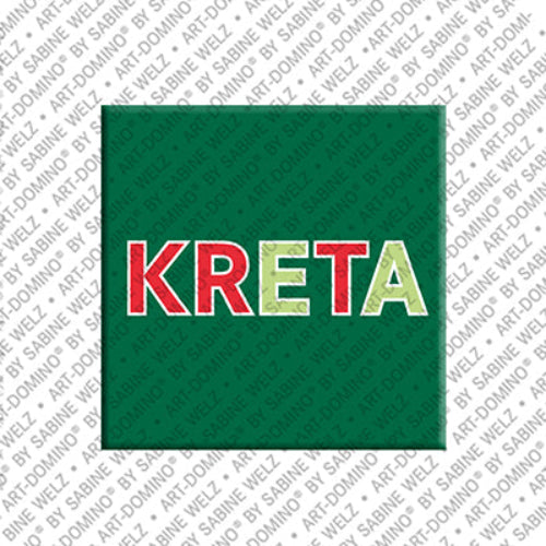 Pop Art Magnet mit Schriftzug Kreta