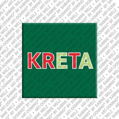 Pop Art Magnet mit Schriftzug Kreta