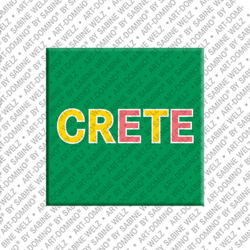 Pop Art Magnet mit Schriftzug Crete