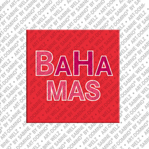 Pop Art Magnet mit Schriftzug Bahamas