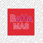 Pop Art Magnet mit Schriftzug Bahamas