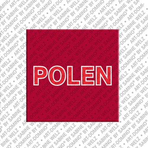 Pop Art Magnet mit Schriftzug Polen