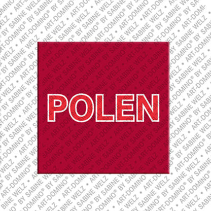 Pop Art Magnet mit Schriftzug Polen
