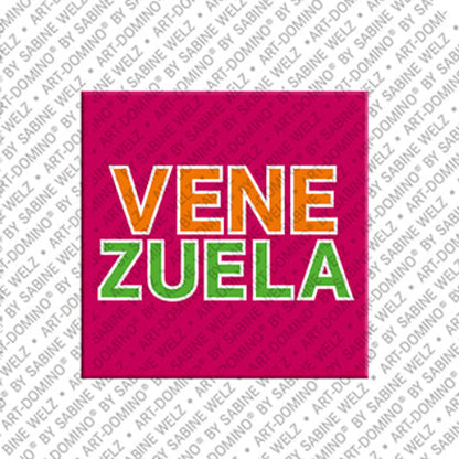 Pop Art Magnet mit Schriftzug Venezuela