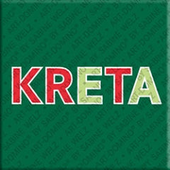 Pop Art Magnet mit Schriftzug Kreta