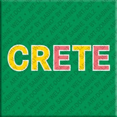 Pop Art Magnet mit Schriftzug Crete