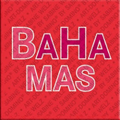 Pop Art Magnet mit Schriftzug Bahamas