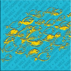 Pop Art Magnet mit Bahamas Motiv