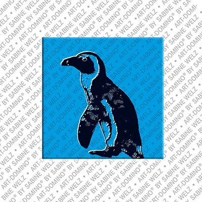 Kühlschrankmagnet mit Pinguin in Blau