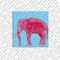 Kühlschrankmagnet mit Elefant in Hellblau 