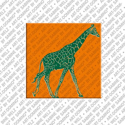 Kühlschrankmagnet mit Giraffen in Orange