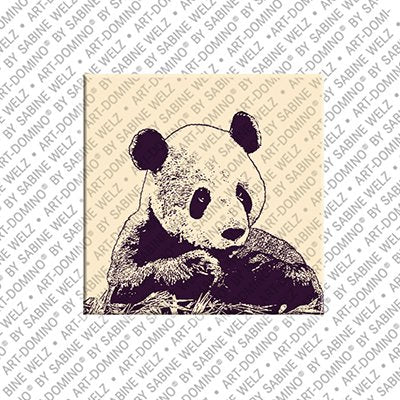 Kühlschrankmagnet mit Panda in Beige