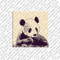 Kühlschrankmagnet mit Panda in Beige