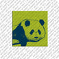 Kühlschrankmagnet mit Panda in Grün