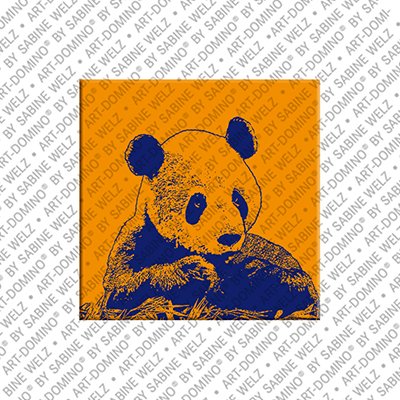 Kühlschrankmagnet mit Panda in Orange