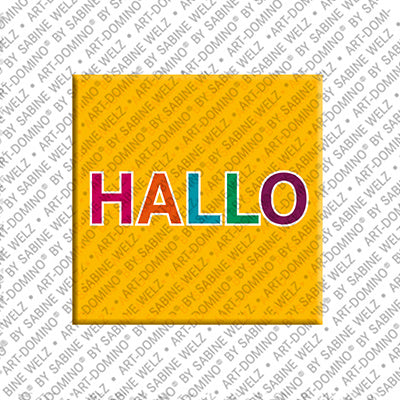 Kühlschrankmagnet Hallo