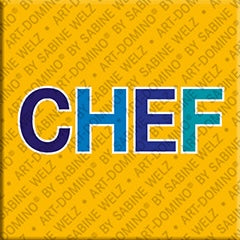 Kühlschrankmagnet mit Schriftzug Chef
