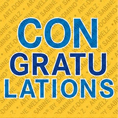 Kühlschrankmagnet mit Schriftzug Congratulations