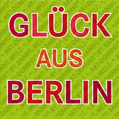 Kühlschrankmagnet mit Schriftzug Glück aus Berlin