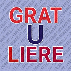 Kühlschrankmagnet mit Schriftzug Gratuliere