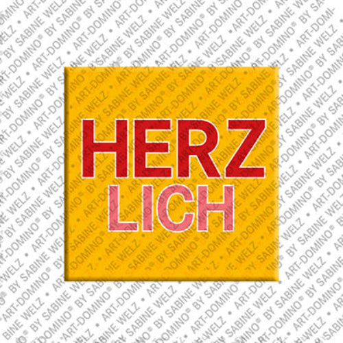Kühlschrankmagnet Herzlich