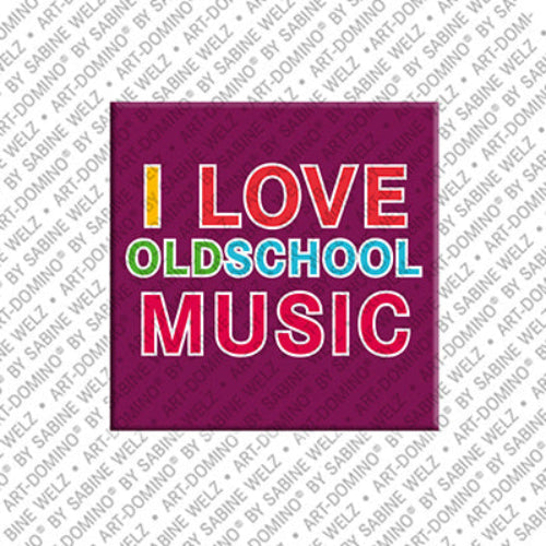 Kühlschrankmagnet I Love Oldschool Music