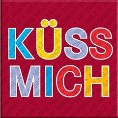 Kühlschrankmagnet mit Schriftzug Küss Mich
