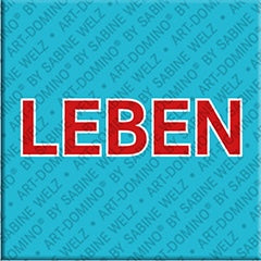 Kühlschrankmagnet mit Schrift Leben