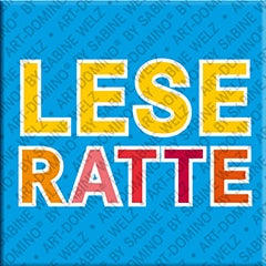 Kühlschrankmagnet mit Schriftzug Leseratte