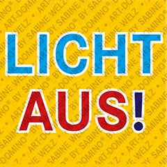 Kühlschrankmagnet mit Schriftzug Licht Aus