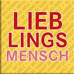 Kühlschrankmagnet mit Schriftzug Lieblingsmensch