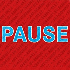 Kühlschrankmagnet mit Schriftzug Pause