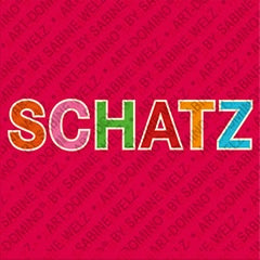 Kühlschrankmagnet mit Schriftzug Schatz