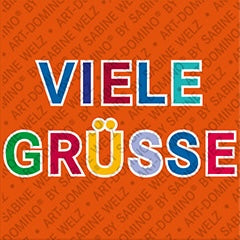 Kühlschrankmagnet mit Schriftzug Viele Grüße
